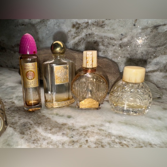 Vintage Art Deco Miniature Glass Perfume Bottles Lot - Picture 3 of 9